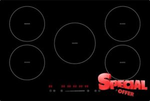 Sovereign AT70IDI 70cm Five Zone Induction Hob Satin Glass with 99min Time