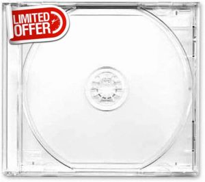 100 x Single Clear CD Jewel Case 10.4mm Spine with CLear Tray Replacement Cove
