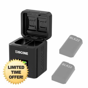 ZG CINE PS-BLK22 Charging Case Camera Battery Charging Box for Panasonic / Lumix DMW-BLK22 Battery