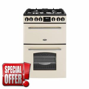 Belling Farmhouse 60cm Dual Fuel Cooker - Cream