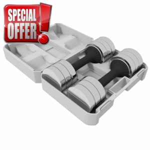 SPORTNOW Adjustable Dumbbells Set with 4 x 1.5kg Detachable Weights and Storage Box