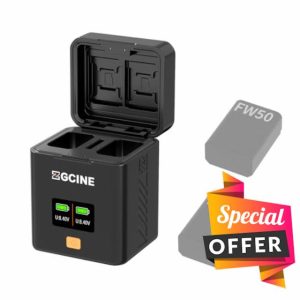 ZG CINE PS-FW50 Charging Case Camera Battery Charging Box for NP-FW50 Battery