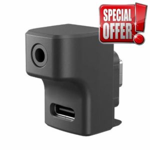 LICHIFIT Mic Adapter for Insta360 Ace Pro 2 / Ace Pro/Ace Action Camera Audio Adapter Microphone Adapter 3.5mm Microphone Port and Type-C Charger Port Accessories