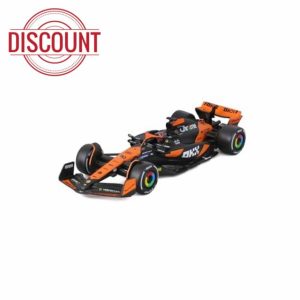 Bburago F1 Formula 1 MCLAREN MCL38 (2024) WITH HELMET- PIASTRI - 1:43 Scale - Incredibly Detailed Die-Cast Replica Collectible Race Car Model