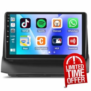 CAMECHO 2G+32G Android Car Stereo for Ford Fiesta 2009 2010 2011 2012 2013 2014 Wireless CarPlay Android Auto 9 Inch Touch Screen Bluetooth GPS Sat Nav Car Radio AHD Backup Camera WiFi Mirror Link