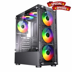 ASC Intel Core i7 Gaming Tower • GT730 2GB Graphics Card • 8GB RAM • 128GB SSD+500GB HDD • 500W 80+ PSU • Black 6 Fan RGB Gaming Case • WIFI • Windows 11