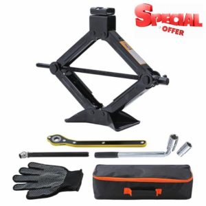 KATSU Tools 2 Ton Car Scissor Jack Kit