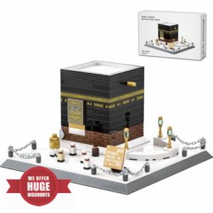 LQPFBSM Islamic Mosque Kaaba Architectural Model Building Block Sets Muslim Bricks Toy hajj kit eid Gifts for Kids Adult 446 Pieces