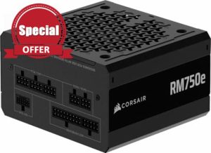 CORSAIR RM750e (2025) Fully Modular Low-Noise ATX Power Supply with 12V-2x6 Cable – ATX 3.1 & PCIe 5.1 Compliant
