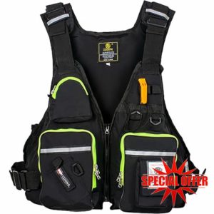 ZTMHRG Fly Fishing Vest Buoyancy Aid Vest Fishing Life Jacket Adult Outdoor Sports Multi Pockets Adjustable Life Vest with Reflective Stripe Kayak Swim Flotation Ves
