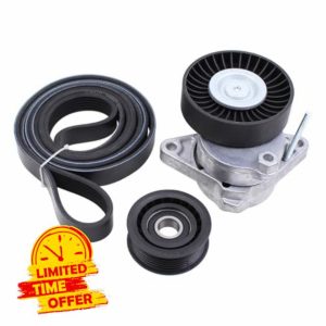V-Ribbed Belt Tensioner Arm Pulley for C E G M R S Class W202 W203 CL203 CLK W208 W209 W219 W210 W211 W463 W163 W164 W251 W220 SL R129 RR230 SLK R170 R171 Viano W639 Vito