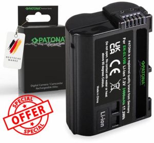PATONA Premium Battery EN-EL15b 2400mAh Replacement for Nikon EN-EL15 ENEL15b Compatible with Nikon 1 V1 Z6 Z7 D7100 D7200 D7500 EN EL15 EL15b D600 D800 D800E D810 D850 (Not for Zf)