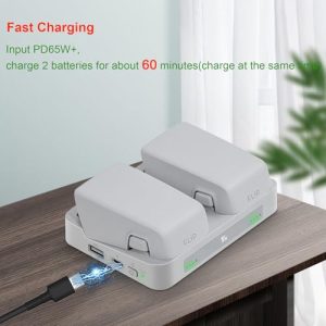 Two-Way Charging Hub Fast Charger Case Station Battery Manager with Charge Cable