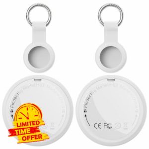 Air Tracker Tag Item Finders - 2 Pack Bluetooth Key Finder Compatible with Apple Find My (IOS Only) with Holder