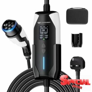 Rebongki EV Charger Cable Type 2 to 3 Pin Plug 6/8/10/13A