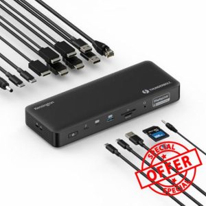 Kensington SD5920T EQ Thunderbolt 4 Quad 4K Hybrid Dock with DisplayLink Technology