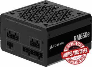 CORSAIR RM650e (2025) Fully Modular Low-Noise ATX Power Supply with 12V-2x6 Cable – ATX 3.1 & PCIe 5.1 Compliant