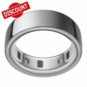 OURA Ring 4 - Silver - Size 8 - Smart Ring | Size First Ring 4 Sizing Kit | Sleep Tracking Wearable - Heart Rate - Fitness Tracker - Up to 8 Days Battery Life