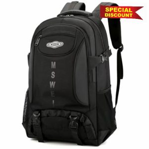Ezmina 65L/85L Hiking Backpack Large Rucksack for Men and Women Black Camping Backpack Waterproof Hiking Daypack Trekking Bag for Travelling Touring Climbing Outdoor Spo