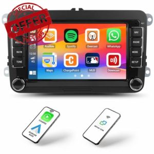 CAMECHO 4+64G Android 13 Car Stereo for VW Golf 5 Polo Skoda Caddy