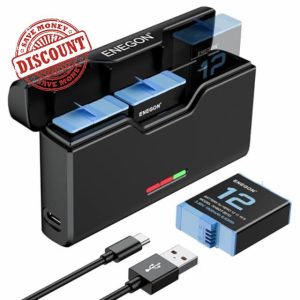 ENEGON Hero 12/11/10/9 Batteries 1800mAh (3-Pack) Rechargeable Li-Ion Battery with Triple-Slot Fast Charger Compatible with Gopro Hero 12/11/10/9 Black Action Camera Battery