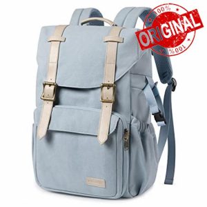 bagsmart Camera Backpack DSLR Camera Backpack Canvas Anti-Theft Water Resistant with Rain Cover for 15 Inch Laptop
