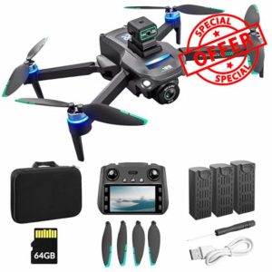 Drone with Camera 4K HD - 5G GPS Drone with Brushless Motor - 6 Axis Drones for Adults