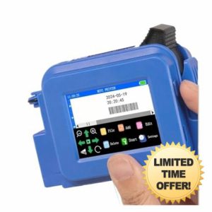 KAKAK 12.7mm Portable Mini Inkjet Printer With Fast Dry Ink For Logo Expire Date QR Barcode Batch Number Printer for Text Barcode Date Time