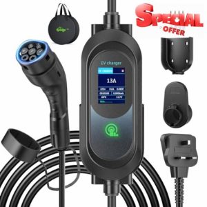 EVJUICION EV Charger Cable Type 2 to 3 Pin Plug
