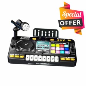 harayaa Kids DJ Mixer Toy Turntable Toy Built in Mic