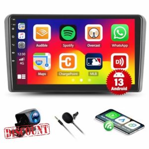 CAMECHO Android 13 2G+64G Car Radio for Audi A3 2008-2012