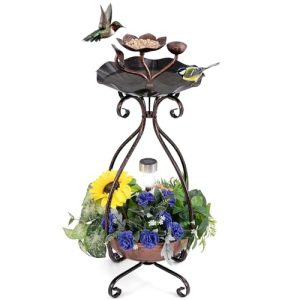 Outdoor Birds Table with Solar Light