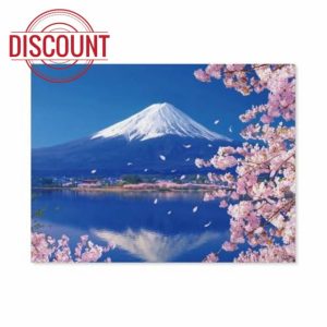 BEAYODKP Paint by Numbers,Mt. Fuji Japan Cherry Blossoms,DIY Paint by Numbers Kits for Adults Kids