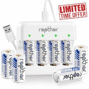 Rapthor 3.7V 750mAh 8 Pack Batteries and charger Compatible with Arlo Wireless Security Cameras VMC3030 VMK3200 VMS3330 3430 3530