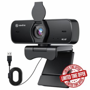 N newline 4k Webcam for PC Camera with Microphone with Sony Sensor