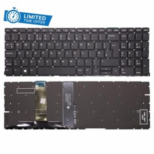 AJPARTS UK New Laptop Keyboard for HP ProBook 450 G8 G9 455 G8 G9 650 G8 Backlit UK Layout English Keyboard QWERTY without Frame