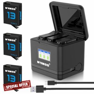 MVMOD for Hero 13 Battery 2300mAh 3 Packs with LCD 3-Channels Fast Charger