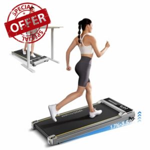 YPOO Walking Pad with Incline 3 in 1 Under Desk Treadmill for Home and Office 2.5 HP Walking Treadmill 300 Lbs Portable Incline treadmills with LED Display Remote Control & APP