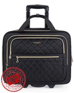 bagsmart Rollable Laptop Bag for Women Rolling Briefcase for 15.6 Inch Laptops