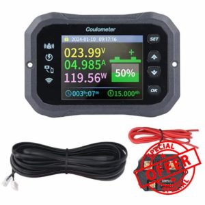 WiFi Battery Monitor 10 100V 0 50A Remote Monitoring Battery Capacity with Shu
