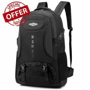 Ezmina 65L/85L Hiking Backpack Large Rucksack for Men and Women Black Camping Backpack Waterproof Hiking Daypack Trekking Bag for Travelling Touring Climbing Outdoor Spo