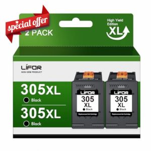 LIFOR 305XL Ink Cartridges Black Replacement for HP 305 Black Ink Cartridge