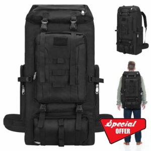 LYtech 100L Hiking Camping Backpack Men Women Waterproof Large Capacity Hiking Rucksack Travel Backpack Outdoor Sport Travel Daypack Bag Molle Rucksack for Camping Hunting Travelling Trekking Climbing