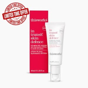 This Works - In Transit Skin Defence SPF50+ Face Moisturiser (40ml) with Hyaluronic Acid