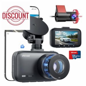 4K Dash Cam Front and Rear with CPL Filter