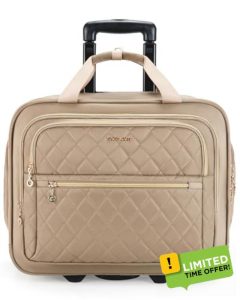 bagsmart Rollable Laptop Bag for Women Rolling Briefcase for 15.6 Inch Laptops