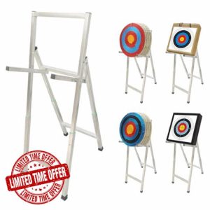 Fiita Foldable Stainless Steel Archery Target Stand Archery Target Shelf Sports Gear Archery Professional Accessories Practice Archery Bag Target Stand for outdoor and Indoor Archery Practice