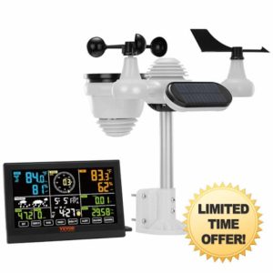 VEVOR 7-in-1 Solar-Powered Wireless Weather Station