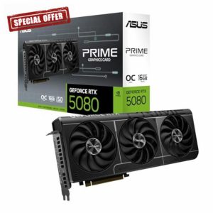 ASUS Prime GeForce RTX 5080 16GB GDDR7 OC Graphics Card (PCIe 5.0