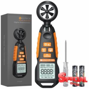 Neoteck Anemometer Handheld Digital Wind Speed CFM Meter Gauge Air Flow Velocity Tester